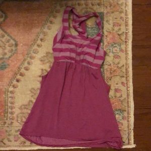 Lululemon Pink striped size 4 tank